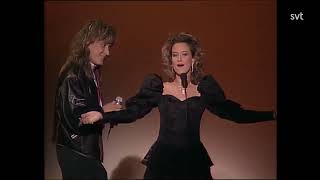 Haakon Pedersen and Elisabeth Berg Nattens drottning  Sweden Melodifestivalen 1989 [upl. by Hadley266]