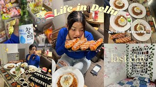 Life in Delhi 𝜗𝜚 ࣪˖ ִ𐙚  cafe hopping⋆˚🥨🍹˚ travels vlog🚊 aesthetic tibetan [upl. by Yennej288]