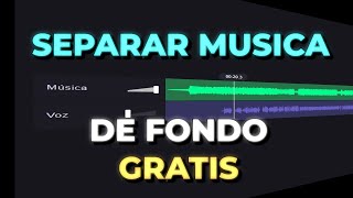 Cómo separar voz y música de fondo GRATIS  Tutorial [upl. by Warp]