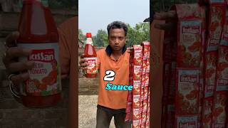 Bottle Vs Pouch Tomato 🍅 Sauce wait test Bengali mini blog shorts 😵￼ [upl. by Nivad]