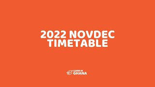 2022 NOVDEC Timetable Start to Finish [upl. by Esyahc597]