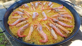 Paella de marisco paso a paso y con caldo de pescado casero ¡MUY FACIL [upl. by Soane]