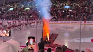 DU Hockey 2024 National Championship Banner raising to the rafter [upl. by Ednargel]