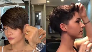 CHEVEUX COURT pour femmes 2021  idées de coiffure au carré 💇‍♀️ [upl. by Ahsinauq]