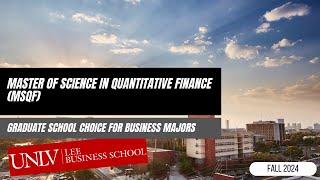 Quantitative Finance MSQF  The Ideal Graduate School Choice for Business Majors [upl. by Ithsav307]