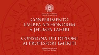 Laurea ad honorem a Jhumpa Lahiri – Live del 19102021 [upl. by Dorison]