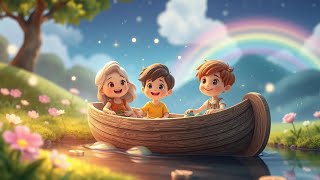 Row Row Row Your Boat  Classic Nursery Rhyme for Kids  Fun Water Song for Toddlers [upl. by Nelan]