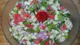 Kachumber Saladchopped OnionTomato amp CucumberSalad [upl. by Howland]