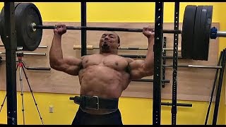 Larry Wheels 440lb OHP [upl. by Soloman]