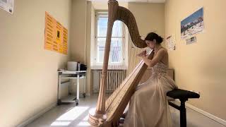 Domenico Scarlatti Sonata K113 in A major harp [upl. by Annairt]