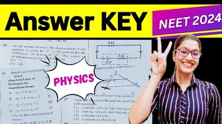 Physics Answer key NEET 2024  NEET 2024 ki answer key  NEET exam answer key 2024  NEET physics [upl. by Clough]