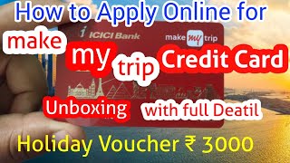 icici makemytrip credit card  credit card pin generation online  icici credit card apply online [upl. by Artiek]