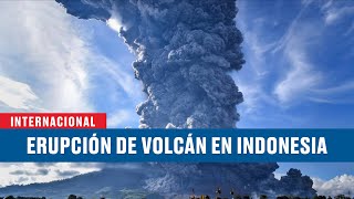 Así fue la erupción del volcán Sinabung en Indonesia [upl. by Connor]