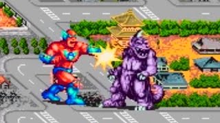 King of the Monsters SNES Playthrough  NintendoComplete [upl. by Anirbak]