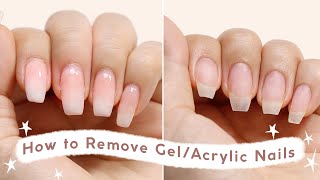 How to Remove Gel Acrylic Nails At Home Without Breakage [upl. by Sancha481]