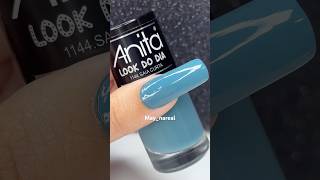 Novo esmalte azul petróleo da Anita unhas nails anita unhasdecoradas [upl. by Ahseia414]