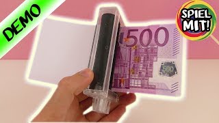 GELD DRUCK MASCHINE  Aus Papier echte Geldscheine machen Cooler ZAUBERTRICK [upl. by Aketahs]