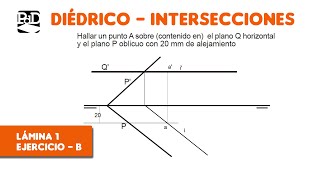 Pag 1B  Intersecciones  Ejercicios de Sistema Diédrico SDOINTL1 [upl. by Dustman611]