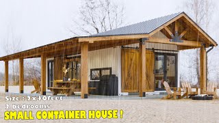 3x40ft Shipping Container Homes  cozy little house [upl. by Nevek]