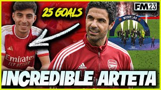 ARTETA 2324 ARSENAL TACTICS  CHAMPIONS LEAGUE WIN FM23 [upl. by Ggerg]