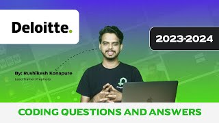 Deloitte Coding Questions and Answers 202324 [upl. by Rolland90]