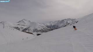 Skiing from Sauze dOulx to Sestriere [upl. by Arahset651]