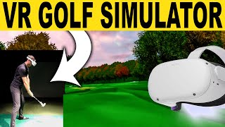 VR GOLF SIMULATOR Oculus Quest 2 amp GOLF Review  IS IT ACCURATE META QUEST 2 [upl. by Nilkoorb]