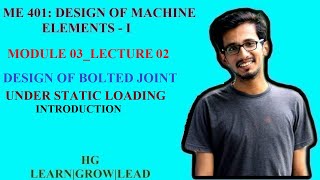 ME 401 DESIGN OF MACHINE ELEMENTS  IMODULE 3LECTURE 2 [upl. by Zetra831]