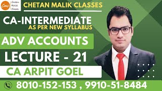 CA Inter Advanced accounts playlist I New syllabus I Online live batch May 24Nov 24CA ARPIT GOEL [upl. by Redd396]