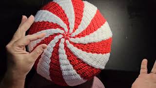 Peppermint Swirl Pillow Crochet wipandchain [upl. by Kathryne]