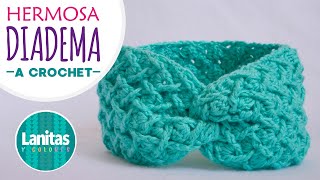 🌸Diadema tejida a crochet VINCHA CINTILLO TURBANTE  Xtwist crochet HEADBAND Lanitas y Colores🌸 [upl. by Anelec399]