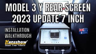 TESLA MODEL 3 Y REAR SCREEN INSTALLATION GUIDE  Hansshow 7 Inch 2023 [upl. by Tebzil795]