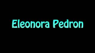 Learn How To Pronounce Eleonora Pedron [upl. by Amme]