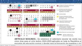 Calendario Escolar 2024 2025 [upl. by Aiet]