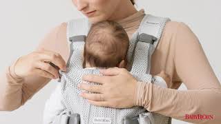 BABYBJÖRN  How to use the facingin position for baby on Baby Carrier One [upl. by Akinohs]