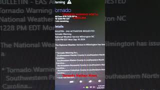 91624 TORNADO WARNING FOR NORTH CAROLINA [upl. by Thynne692]