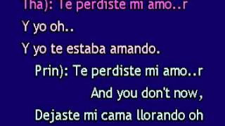 TE PERDISTE MI AMOR THALIA Y PRINCE ROYCE karaoke full [upl. by Koral]