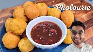 Flour Pholourie  Roti Shop Pholourie  VEGAN Recipe Episode 341 [upl. by Dmitri]