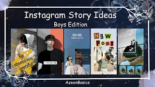 Instagram story ideas for boys  Ig Stories Ideas Azeenbasics [upl. by Faina]