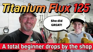 Harbor Freight Easy Flux 125  A beginner tries it out [upl. by Hendren]