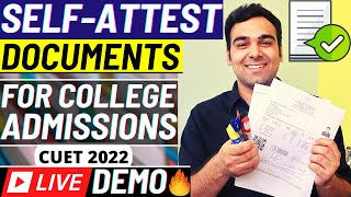 Live Demo How to SelfAttest Documents for Delhi University Admissions  Must Watch CUET Aspirants [upl. by Einal299]