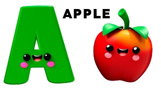 ABC Song  A to Z Nursery Rhymes by Baby Fruit Dancing Sensory Video [upl. by Bunder839]