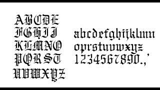 Gothic Calligraphy Step by Step  Old English calligraphy [upl. by Nylzzaj]