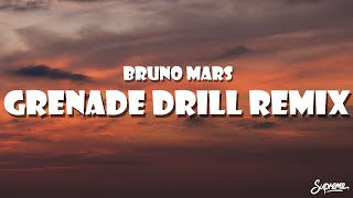 Bruno Mars  Grenade Drill Remix Lyrics [upl. by Halladba]