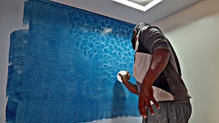 wall painting 🎈 wall texture design simple processor TEXTUREWALA [upl. by Molahs]