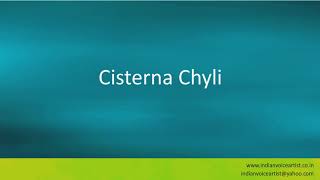 Pronunciation of the words quotCisterna Chyliquot [upl. by Decamp]