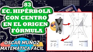 83 EC HIPÉRBOLA CON CENTRO EN EL ORIGEN FÓRMULA GEOMETRÍA ANALÍTICA OM [upl. by Lamori]