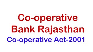 Rajasthan Cooperative Societies Act 2001 in Hindi [upl. by Llenyl]