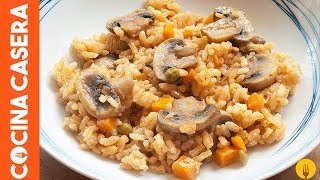 Arroz con Champiñones Recetas de Cocina [upl. by Annoerb604]