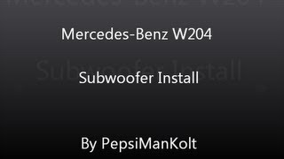 MercedesBenz CClass W204 Subwoofer and Amp Install [upl. by Mmada]